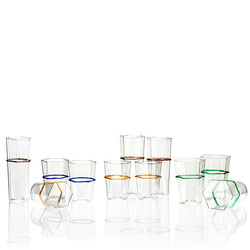 Hand Blown Glass Tumblers with Wraps