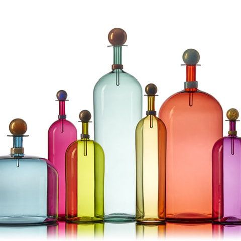 Modern Handblown Glass Bottles by Vetro Vero www.vetrovero.com