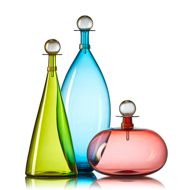 Large Jewel Bottles - Handblown Glass designs